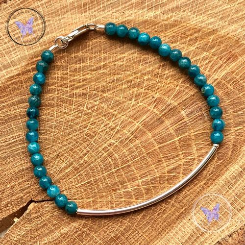 Apatite Beaded Tube Bracelet